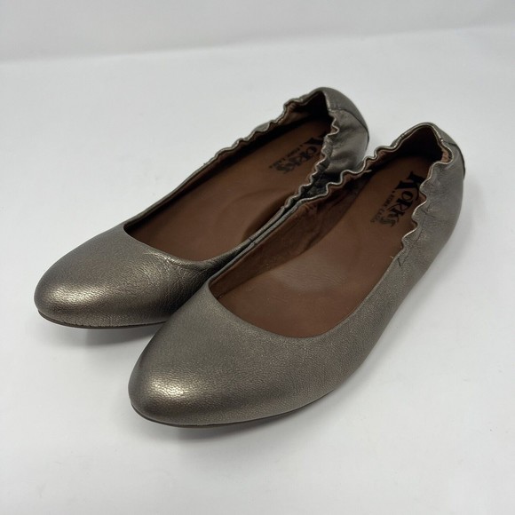 KorkEase Shoes Korks Korkease Julie Metallic Bronze Gold Leather Ballet Flats 75 Poshmark